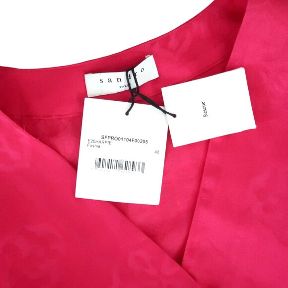 SANDRO Harpie wrap dress F 42 US 10 L NWT - Picture 6 of 8